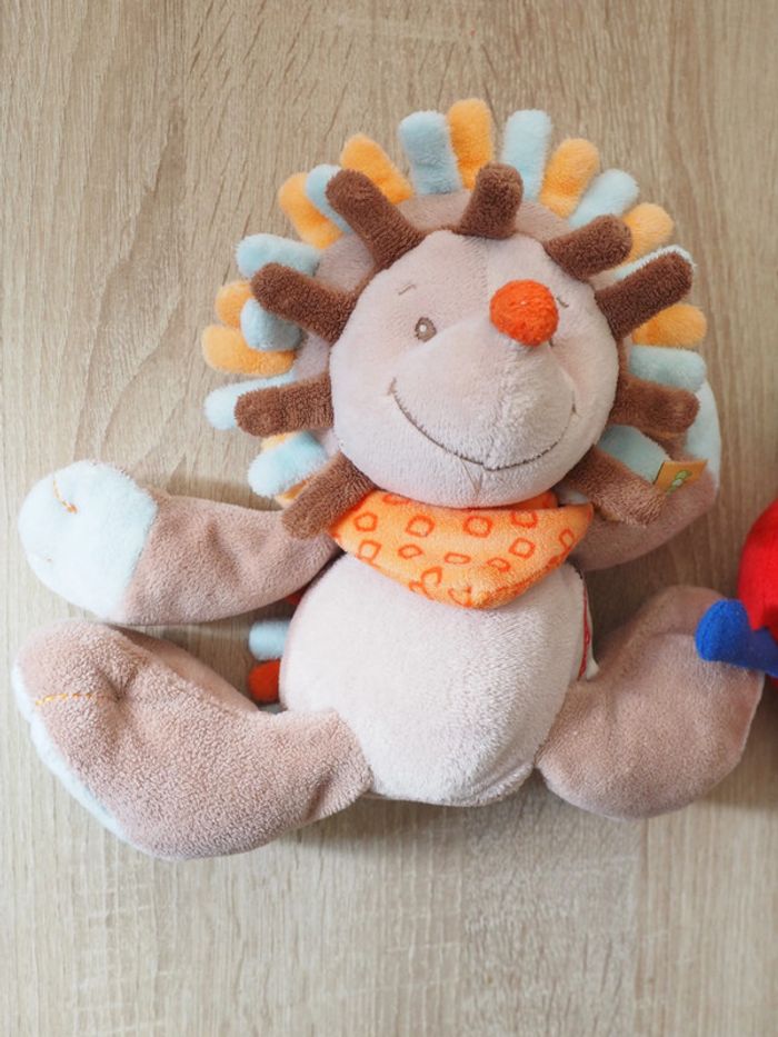 Lot peluche Hérisson Nattou et Fraise Nutricia - photo numéro 2