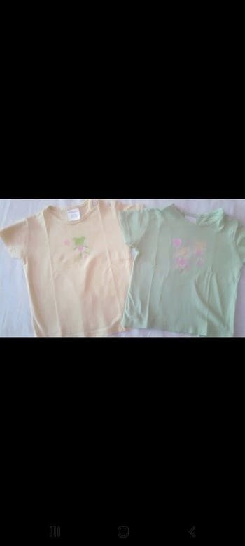 Lot de 2 t-shirts  jaune et vert