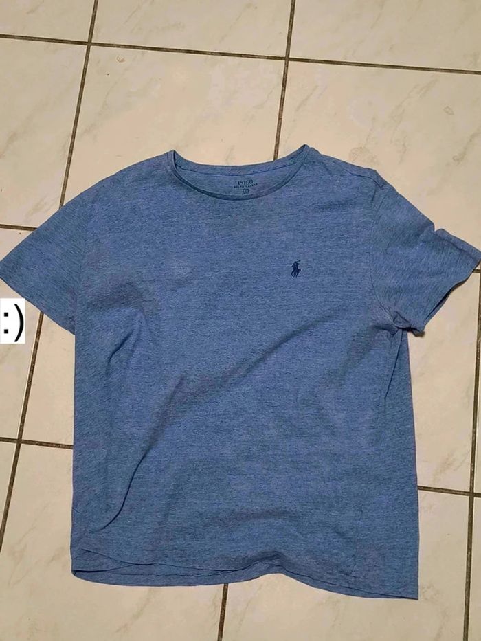 T-shirt Ralph Lauren Bleu Chinée – Taille L - photo numéro 7