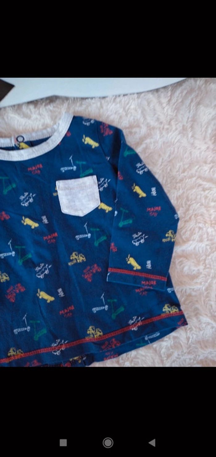 Ensemble (tee shirt manches longues+ jeans) Garçon 6 mois Sergent major - photo numéro 5