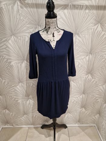 Jolie robe manches 3/4 bleu marine Promod taille 36