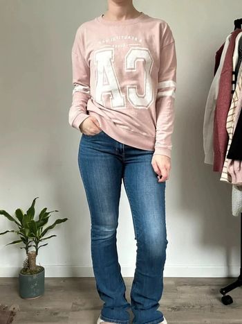 Pull&Bear Sweat rose à motif - Taille 36 - Très bon état