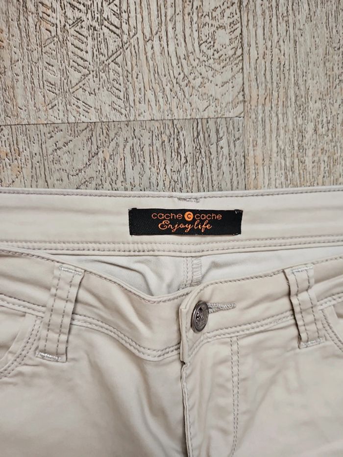 Pantalon beige cache cache - photo numéro 3