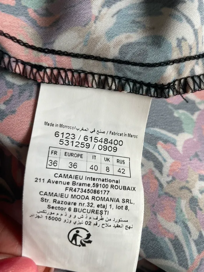 Robe manches longues à fleurs Camaïeu - photo numéro 6