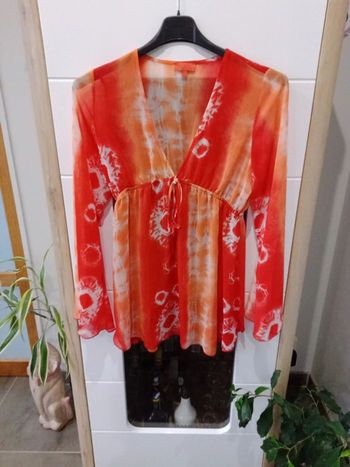 Blouse Tunique légère voilage été Femme 42