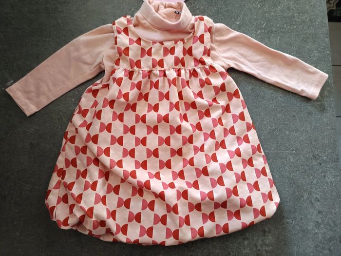 Ensemble robe bouffante saumon 6 mois - photo numéro 2