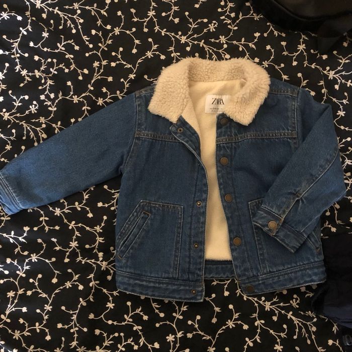 Veste en jean fourré
