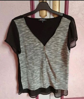 Haut Morgan gris-noir T.M(38)