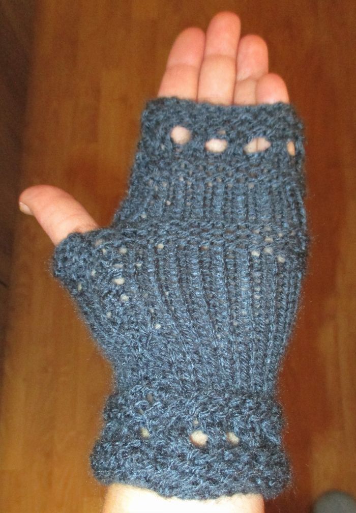 Mitaines fille verte tricot - photo numéro 2