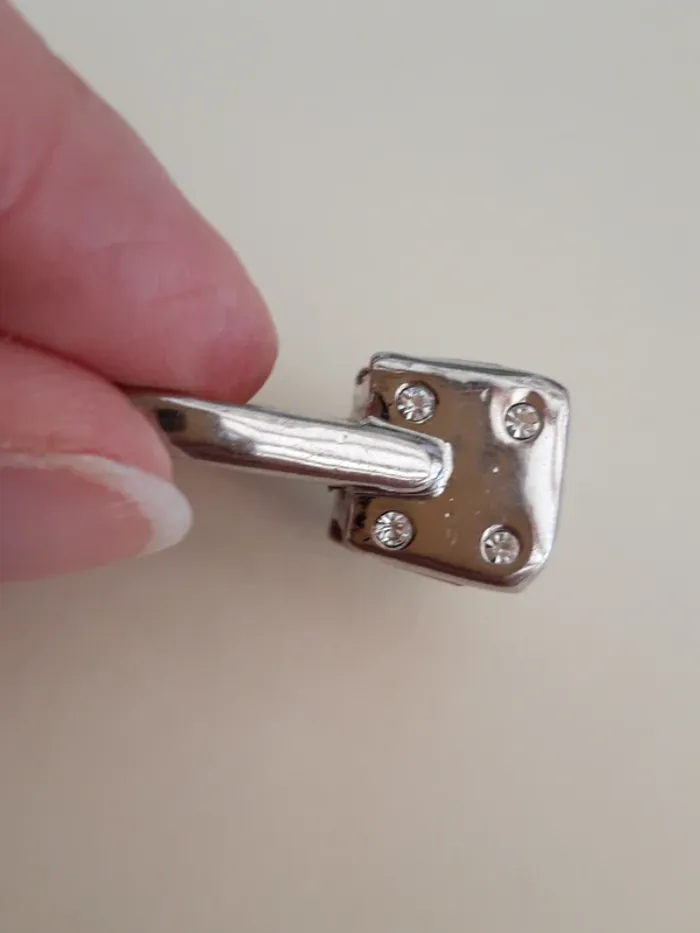Bague fantaisie pierre ambrée taille 60 - photo numéro 4