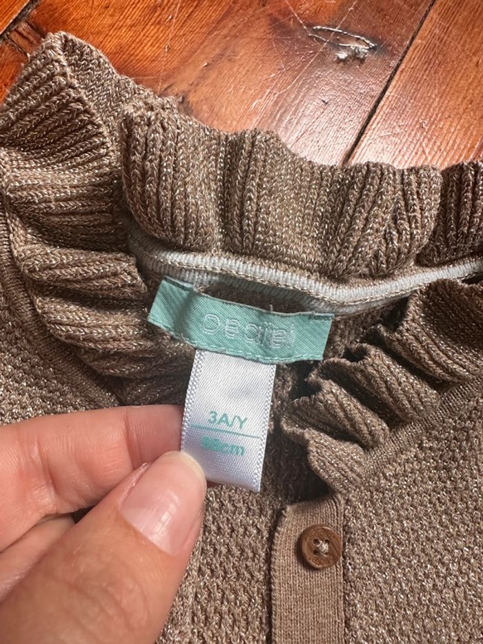 Gilet obaibi marron doré 3a - photo numéro 3