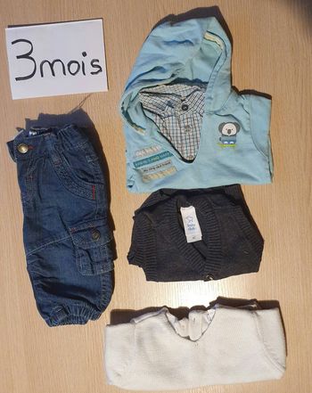 Lot 4 pièces bebe 3mois