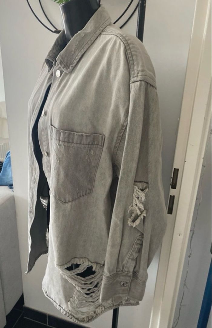 Veste en jean grise - photo numéro 3