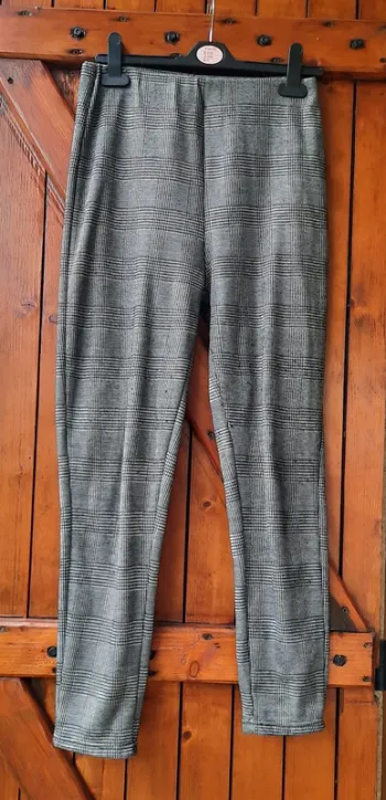 Pantalon pied de poule, femme, taille L/XL