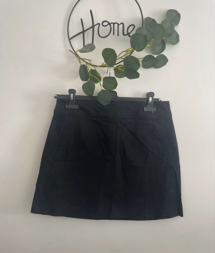 🌸Jupe noire en coton taille 38 camaïeu 42cm 🌸