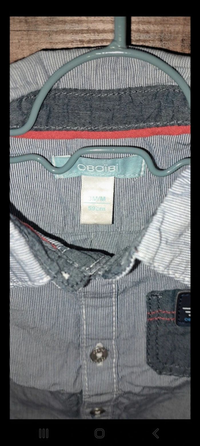 Chemises manches longues Obaïbi 3 mois - photo numéro 4