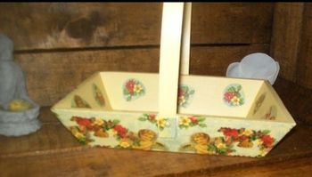 Panier en bois anges