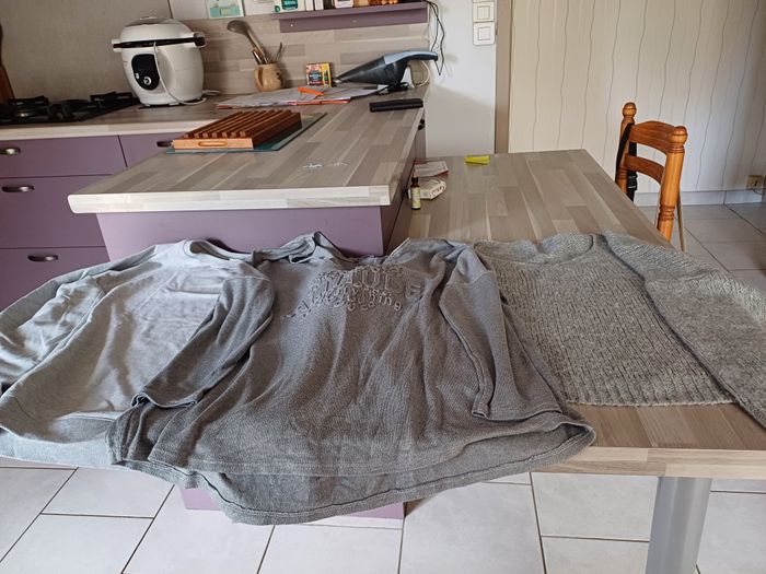 3 sweats gris pour femmes Taille Unique