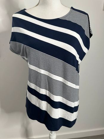 Blouse marinière bleue marine et blanche Maison 123 Paris T38 M