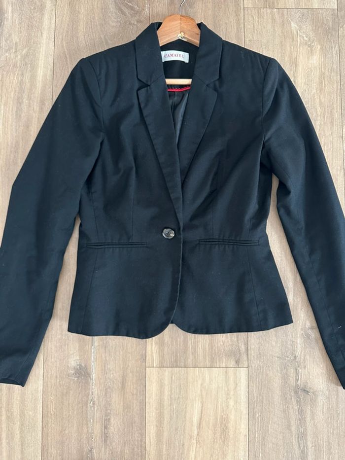 Blazer camaïeu basique • Noir • Taille 36 - photo numéro 3