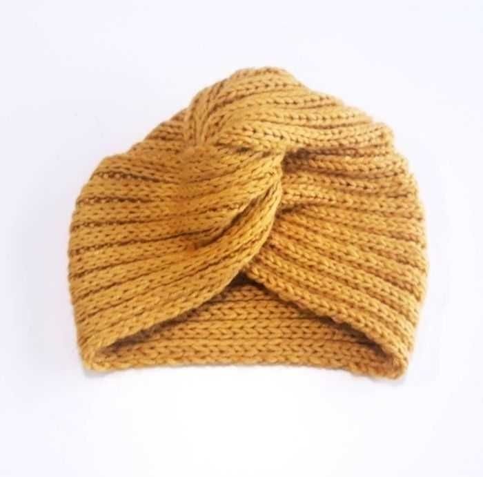 Bonnet turban mohair et laine petite fille - photo numéro 2