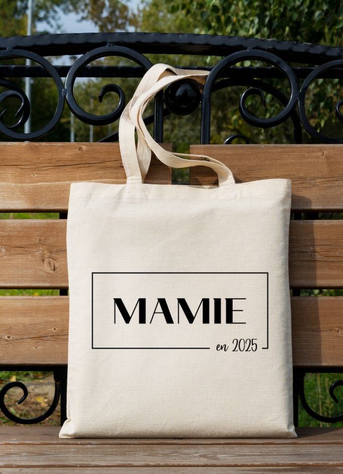 Sac mamie en 2025 - Annonce grossesse grand-parents