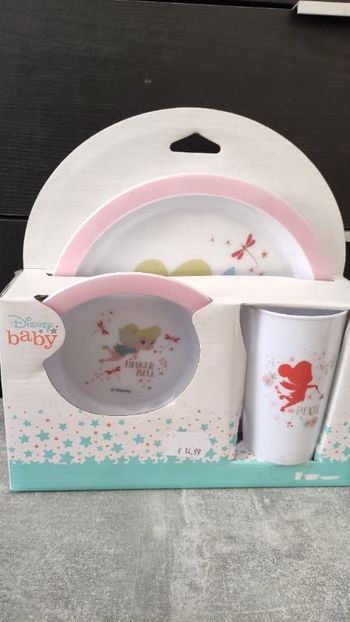Ensemble coffret vaisselle enfant fée clochette