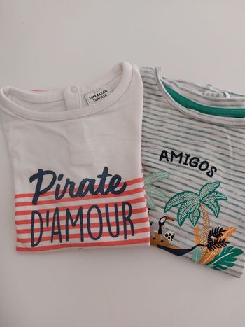 Lot de 2 tshirts manches courtes