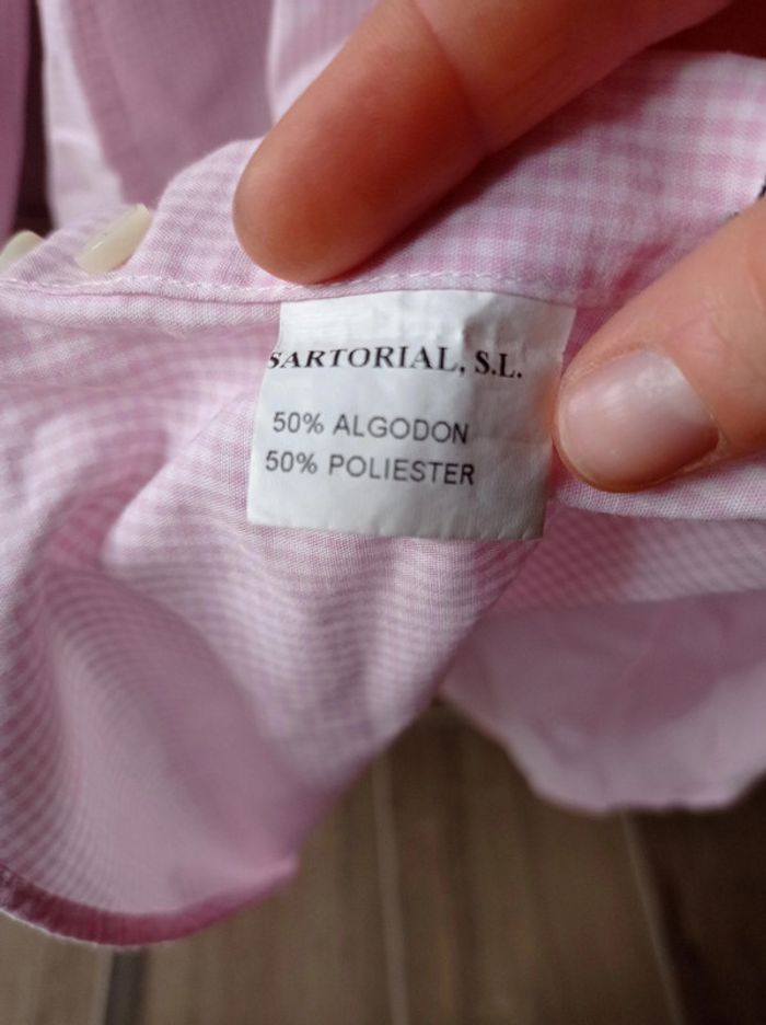Chemise homme rose PuroEGO taille 3 bon état - photo numéro 5
