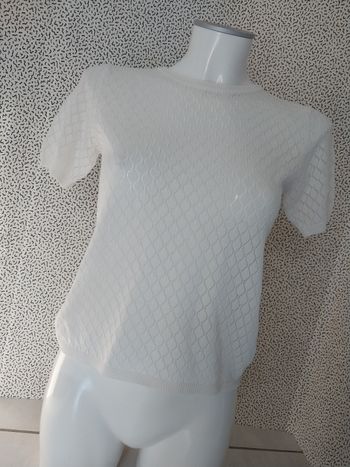 Pull fin ajouré blanc Pimkie Taille S