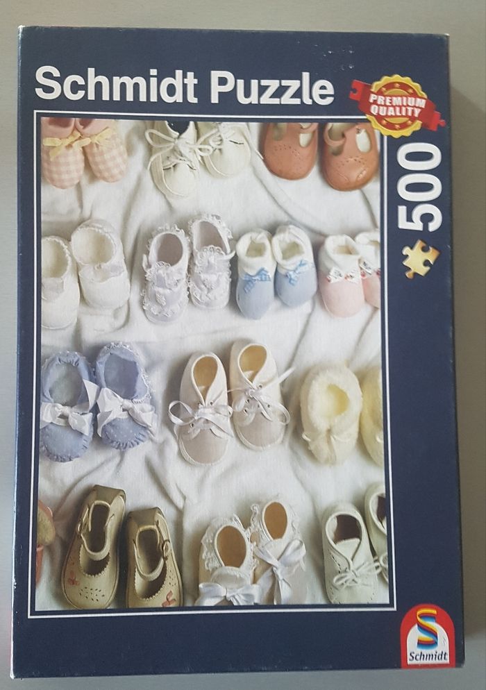 Puzzle 500 pièces " chaussons de bébés " complet