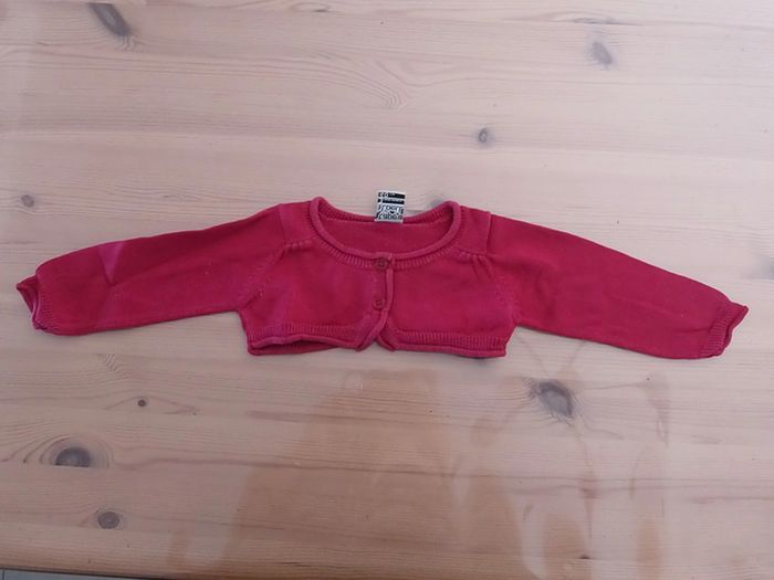 Gilet court rose foncé
