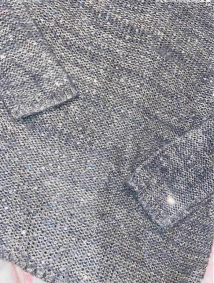 Pull gris argenté à sequin taille xs idéale pour les fêtes ou noel - photo numéro 3