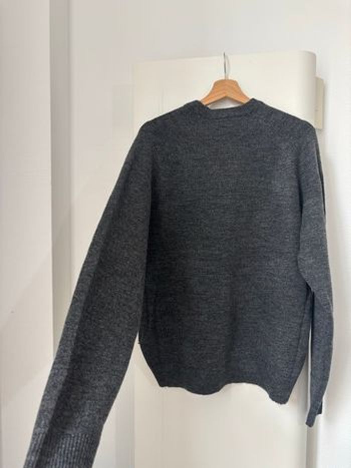 Pull ras de cou gris foncé en maille homme only & sons neuf avec étiquette- taille M - photo numéro 2