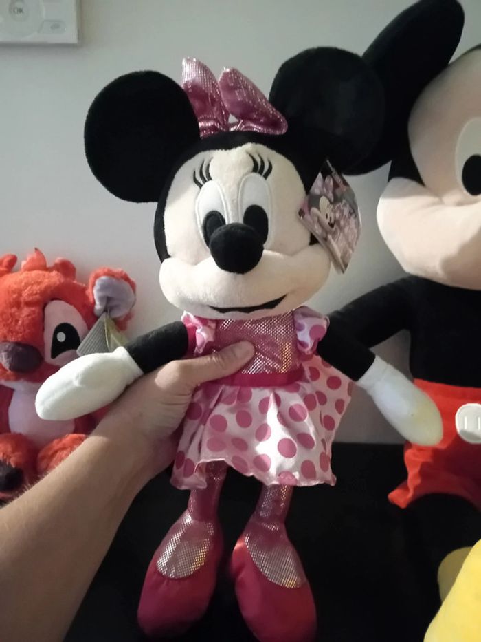 Lot peluches mickey 85cm et minnie 40cm neuves - photo numéro 2