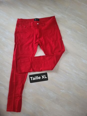 Jean slim rouge 
