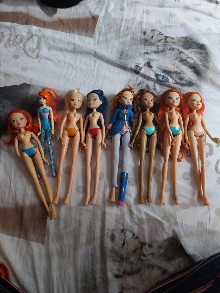Lot de 7 poupées Winx Club Bloom Stella Musa Layla/Aisha saison 4