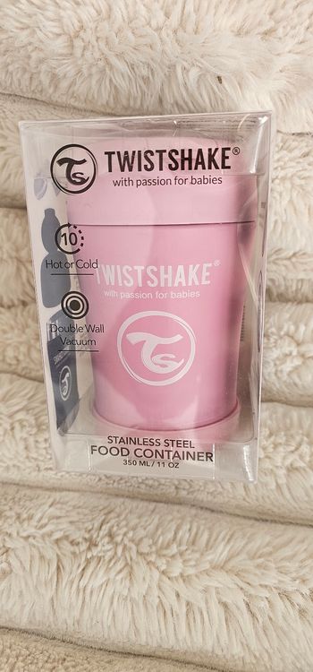 Contenant isotherme Twistshake rose 350ml Neuf