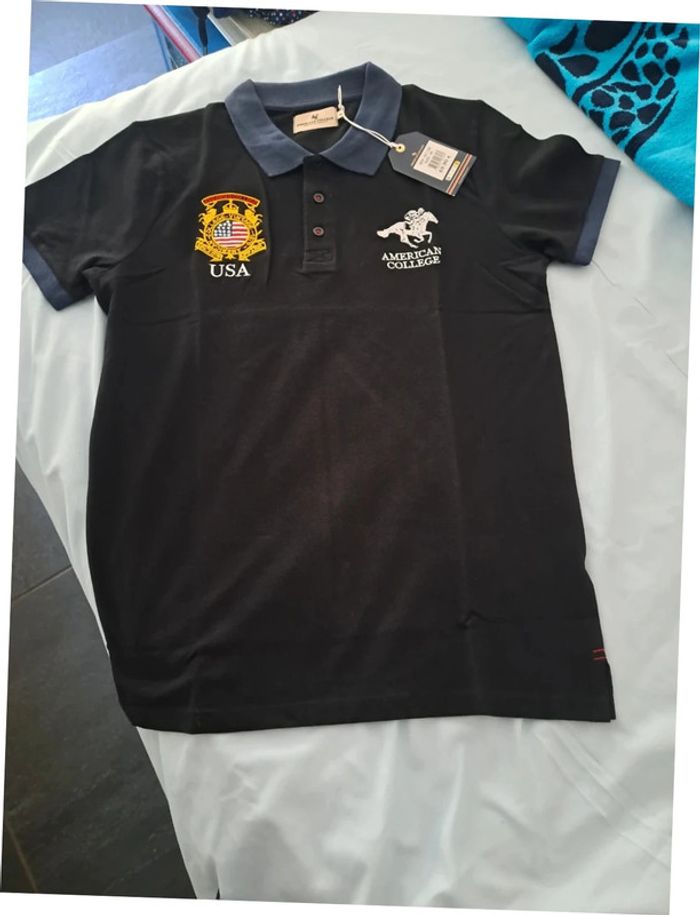 Neuf avec étiquette polo American Collège Premium collection M - photo numéro 2
