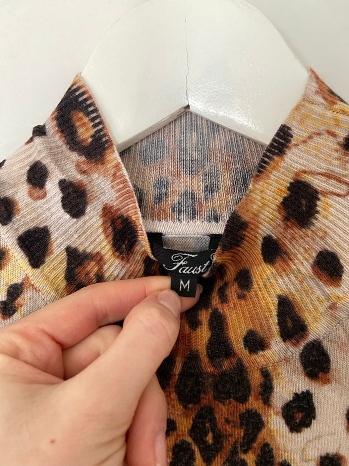 Haut leopard en maille sans manche - photo numéro 5