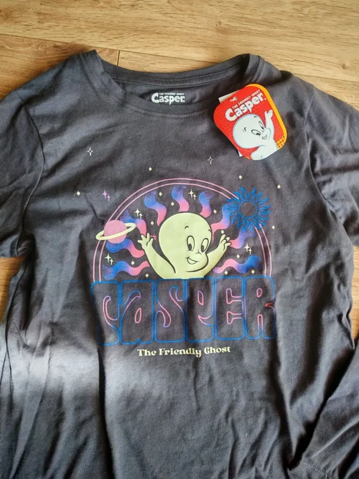 Manche longues Casper phosphorescent halloween - photo numéro 3