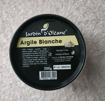 200g d'argile blanche jardin d'oléane