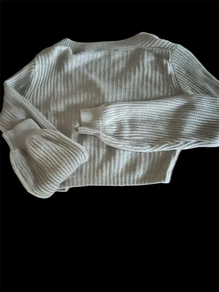 Gilet beige court longues manches taille S - photo numéro 2