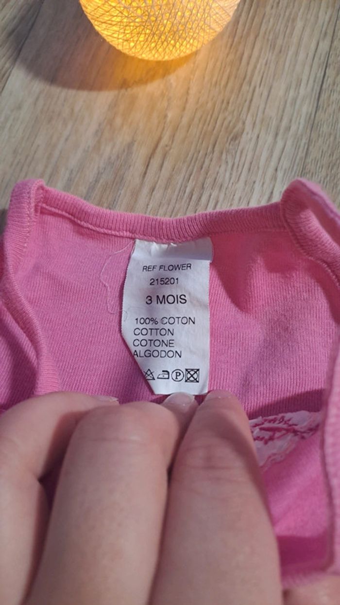 Lot de 2 robes estivales taille 3 mois bébé fille - photo numéro 3