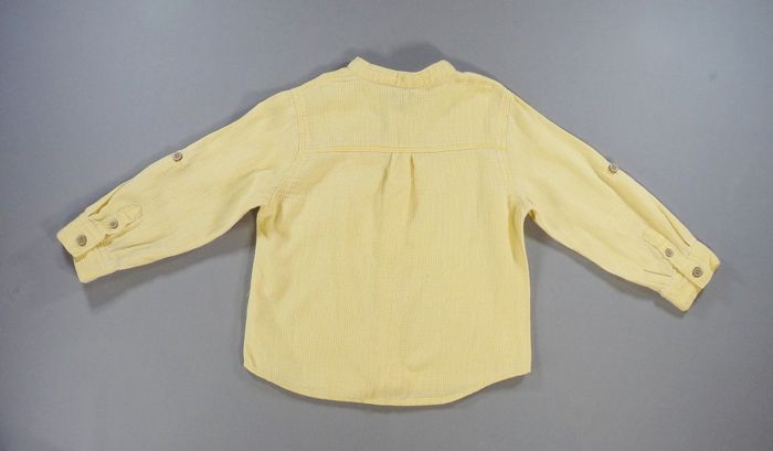 Chemise manches longues nid d'abeille jaune Kiabi 3 ans 90 – 97 cm garçon - photo numéro 3