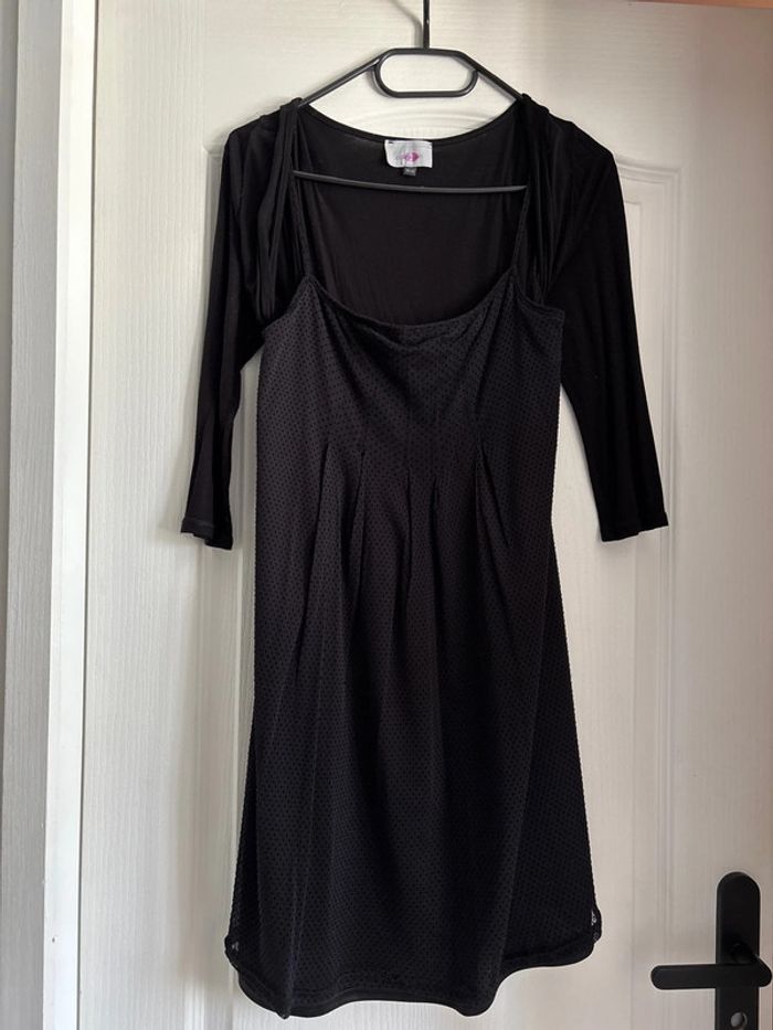 Robe noire grossesse + boléro intégré 38/40 - photo numéro 2