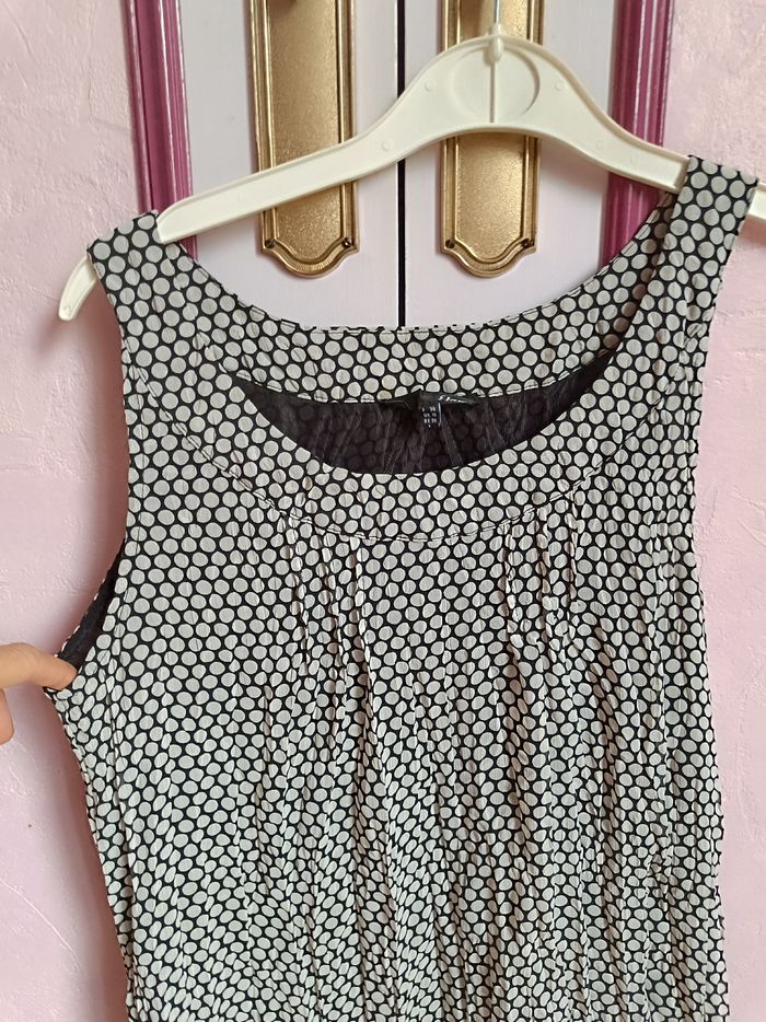 Blouse noire et écru Etam T.38 - photo numéro 2