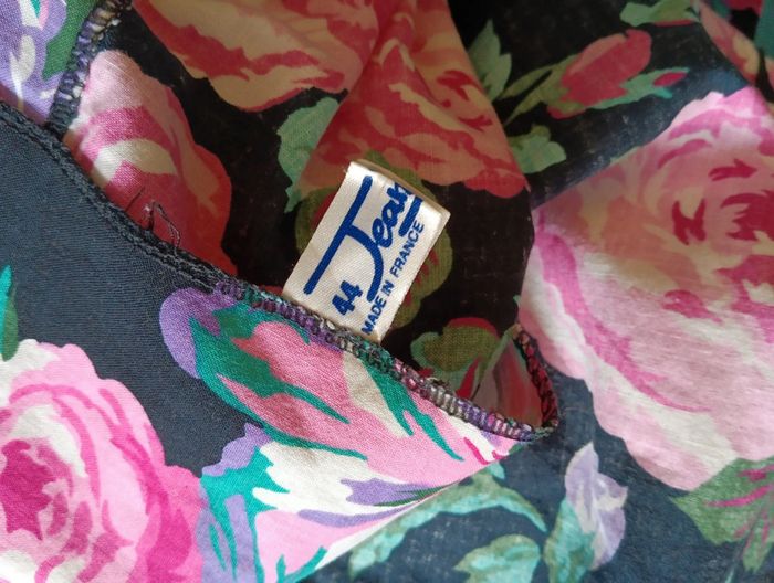 Veste vintage en coton à fleurs - photo numéro 6