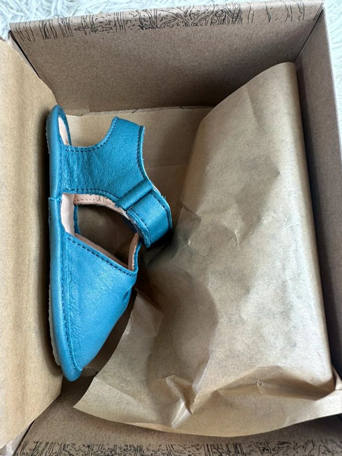 Paire de sandales Lazare taille 21 coloris bleu vert - photo numéro 7