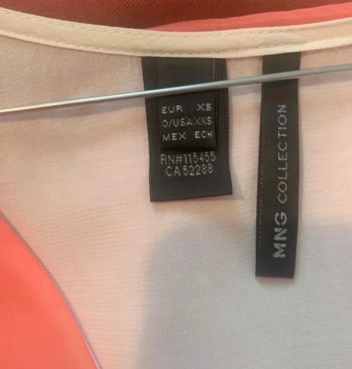 Robe Mango crème et corail taille xs - photo numéro 3